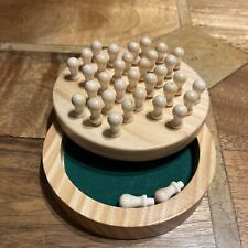 Wooden solitaire board for sale  WAKEFIELD