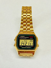 Relógio Casio A159WGE (593) JAPÃO DH masculino LCD dourado - FUNCIONA MUITO BEM! comprar usado  Enviando para Brazil