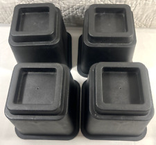 Lot/4 Large Black Bed and Furniture Risers/Floor Protectors 5" Tall Sturdy VGC for sale  Shipping to South Africa