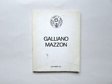 Galliano mazzon catalogo usato  Italia