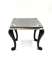 Used, Vintage Stand Chrome Top With Cast Iron Legs Small Table 17.5 cm (6.9") tall for sale  Shipping to South Africa