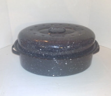 Vintage Granite Ware 8 Quart Roaster Dutch Oven With 4 Quart Lid 16 X 12 X 5 for sale  Shipping to South Africa