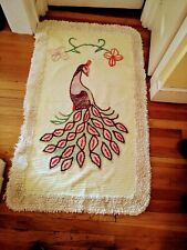 Vintage chenille peacock for sale  Natick