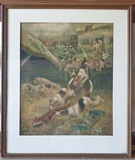 Antique hunting print for sale  DUNMOW