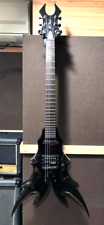 B.C.Rich DRACO Ghost Flame Flying-V Guitar Black for sale  Shipping to South Africa