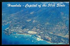 1961 Honolulu - Capital of the 50th State Hawaii Aerial Vintage Postcard M1185 for sale  Shipping to South Africa