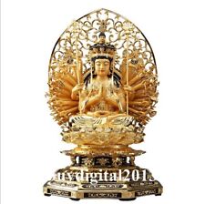 68 CM 24K Gold Thousand-hand Bodhisattva Avalokitesvara Guanyin Bronze Statue for sale  Shipping to Canada