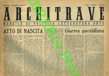 Architrave. mensile politica usato  Italia