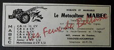 Publicité ancienne motoculteu d'occasion  Beaumont-de-Lomagne