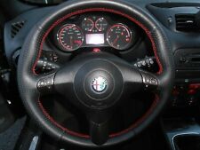 Coprivolante Alfa Romeo 147 Q2 vera pelle traforata cuciture ros comprar usado  Enviando para Brazil