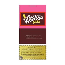 Willy Wonka ""Wonka Bar"" envoltura de barra de caramelo + boleto dorado segunda mano  Embacar hacia Argentina