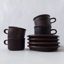 Used, 70s Arabia Ruska 4 small cups & saucers, mid century Finland. Demitasse espresso for sale  Shipping to South Africa
