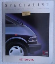 Toyota specialist brochure for sale  BOURNEMOUTH