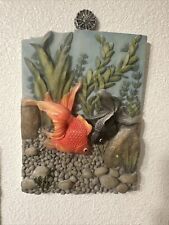 Usado, DECORAÇÃO DE PAREDE DE GESSO 3D 2 peças peixe coral oceano/cavalos marinhos arte americana 2003 comprar usado  Enviando para Brazil