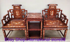 Juego de mesa de silla grande tallada a mano con carcasa de madera huanghuali china antigua colección de 40 segunda mano  Embacar hacia Argentina