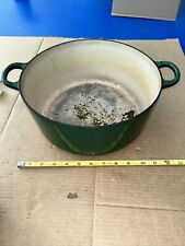 Used, LE CREUSET Green Cast Iron Enamel DUTCH OVEN Classic 7.25 Quart #28 No Lid As Is for sale  Shipping to South Africa