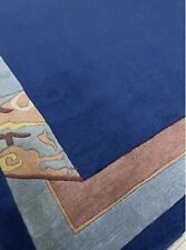 Impresionante alfombra oriental nueva Gabbeh anudada a mano gruesa tibetana Nepal 6,8x 9,5 azul segunda mano  Embacar hacia Argentina