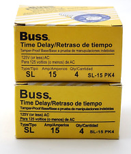 Lote de 8 fusibles Bussmann SL15 15 15 amperios 125 voltios SL-15 retardo de tiempo segunda mano  Embacar hacia Mexico