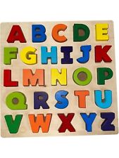Juego de rompecabezas de alfabeto de madera juguetes para bebés niños juguetes educativos de aprendizaje segunda mano  Embacar hacia Argentina