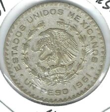 Moneda de un peso de plata de 1961 de México en circulación, usado segunda mano  Embacar hacia Argentina