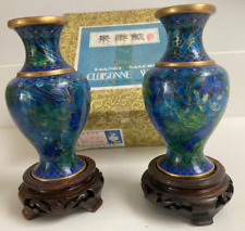 Pair cloisonne vases for sale  CHELTENHAM