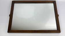 Used, Vintage Solid Wooden Rectangular Dressing Table Mirror - Dark Stain - No Chain for sale  Shipping to South Africa