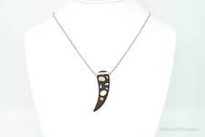 Used, Vintage Large Wood Claw Tigers Eye Citrine Sterling Silver Necklace for sale  Bellevue