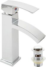Bathroom Basin Sink Tap Counter Sink Waterfall Mixer Chrome Mono Faucet + Waste, used for sale  Shipping to South Africa