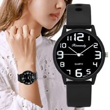 Conjunto de relógios femininos de silicone da moda minimalista alto número qualidades mostrador grande novo comprar usado  Enviando para Brazil