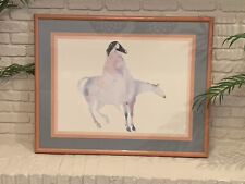 Carol Grigg Native American Indian Woman On Horse Watercolor Print, Rare Find for sale  Shipping to Canada