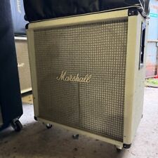 Gabinete de bajos para guitarra recta vintage década de 1980 Marshall blanco 2x15 1552 con JBL E140-8 segunda mano  Embacar hacia Argentina