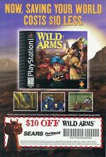 1997 Print Ad of Playstation Wild Arms Sears Futronics Coupon game advertisement, used for sale  Shipping to South Africa