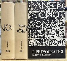 Presocratici volumi laterza usato  Napoli