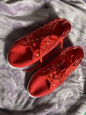 Ladies red plimsoles for sale  UK
