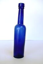 Antique Medicine Bottle Cobalt Blue Long Neck Castor Oil Bottle Cylinder Sha"F10 for sale  Shipping to South Africa