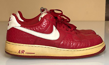 2011 Nike AF 1 '07 Varsity Red Gator Print Air Force 1 Mens US Size 10, used for sale  Shipping to South Africa