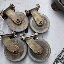 Vintage Set Of 4 Heavy Duty Ball Bearings wheels Albion Caster industrial 6 “ for sale  Shipping to South Africa