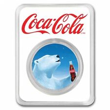 Używany, Coca Cola® Miś polarny 1 uncja srebrny kolor okrągły w kolorze TEP na sprzedaż  Wysyłka do Poland