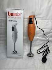 BAMIX Handheld Immersion Stick Blender Orange W/ Box 2 Speeds Tested Works EO120, used for sale  Shipping to South Africa