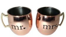 Usado, Canecas Mr & Mrs Moscow Mule com corações - 20 onças - cor cobre - por Eco One comprar usado  Enviando para Brazil