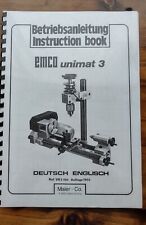 Emco unimat instructions for sale  BLACKPOOL