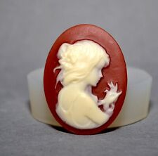 LADY SILICONE MOLD cameo woman face sugarcraft resin polymer clay mould  for sale  Shipping to South Africa