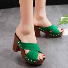 Summer Women Sandals Square Heel High Heels Platform Pumps Slippers Party Shoes for sale  Shipping to South Africa