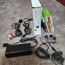 Xbox 360 S Slim 4GB White Console Cable Bundle W/ 5 Games & 1 Wired Controller for sale  Shipping to South Africa