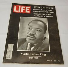 Revista Life 12 de abril de 1968-Martin Luther King Cubierta de la Muerte Edición Variante Escasa segunda mano  Embacar hacia Argentina