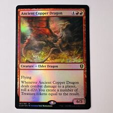 Magic The Gathering Mtg Ancient Copper Dragon Foil  Baldur's Gate Excellent for sale  Shipping to South Africa