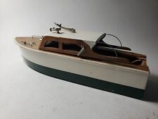 Vintage 1950's Japan Cabin Cruiser Battery Wood Outboard Motor Speed Boat Toy for sale  Shipping to South Africa
