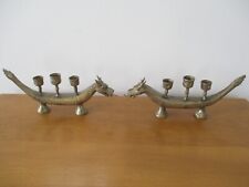 chinese 2 brass candelabras for sale  Saguache