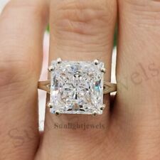 RARE 8.70Ct Certified Princess Cut Off White Diamond 925 Silver Ring Great Shine for sale  Shipping to South Africa