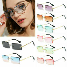 UV400 Rimless Fashion Sunglasses Rectangle Sun Glasses Summer Trendy Eyewear  for sale  SOUTHALL